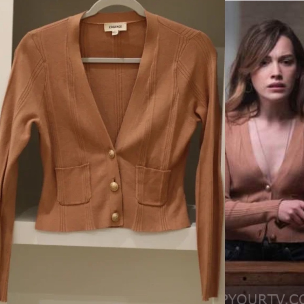 L’AGENCE Jamie Cropped cardigan ASO Love Quinn
